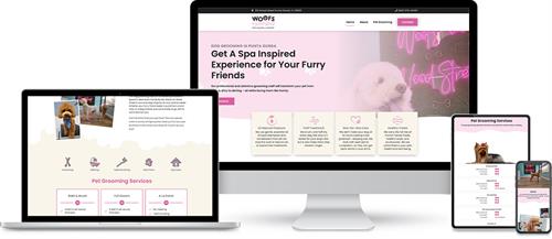 Pet Grooming Website for Woofs on Wood Street