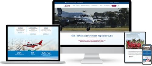 Non Profit Charity Website for Agape Flights