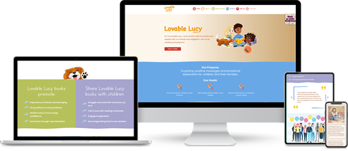 Author / Book Website and Ecommerce Store for the Lovable Lucy Book Series