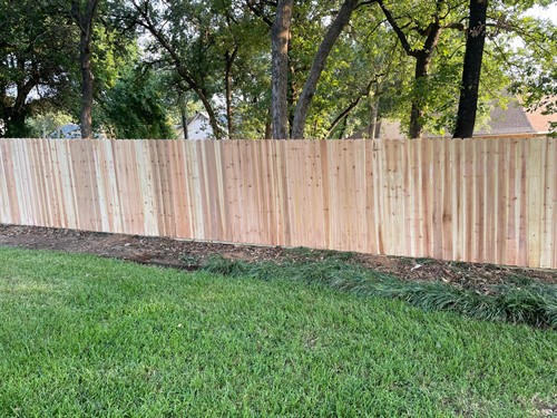 6' Natural cedar privacy fence installed by Stand Strong Fencing of Fort Worth