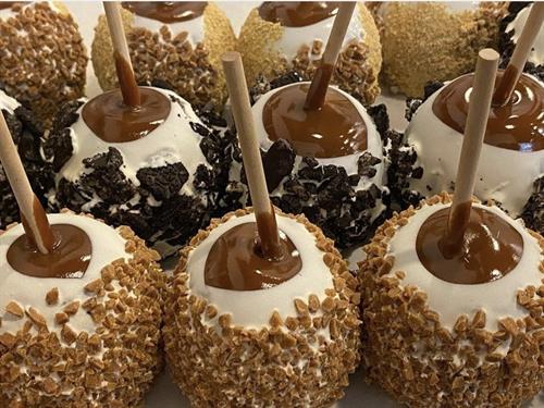 a sample of our delicious caramel dipped apples