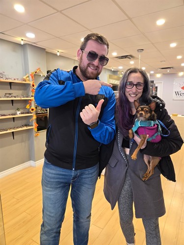 A satisfied patient at West Sight Optical in London, Ontario. We deliver exceptional, personalized eye care and help every customer find the right glasses, contacts, or sunglasses for their lifestyle and prescription.