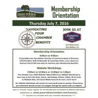 Paso Robles Chamber of Commerce Membership Orientation