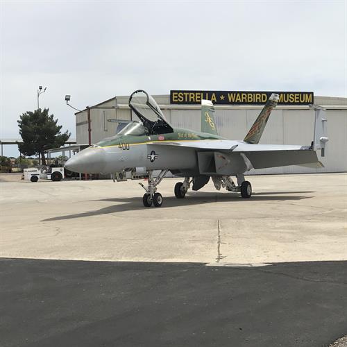 VFA-25 F/A-18E visiting the museum