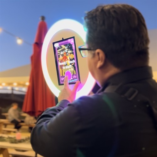 Mobile Photo Booth with Ring Light @ TinCity