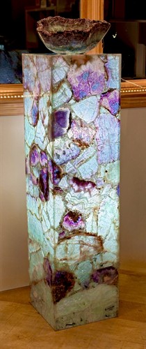 Fluorite pillar lamp