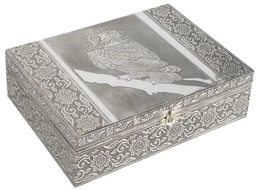 Tin Owl Jewelry Box