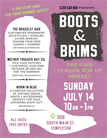 Boots + Brims Summer Pop-Up Market