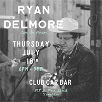 Club Car Bar Presents: Live Music by Ryan Delmore