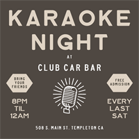 Karaoke Night at Club Car Bar