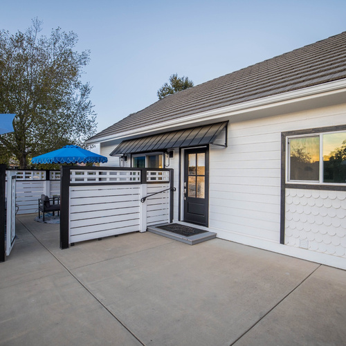Clark House Apartment Entrance & Patio