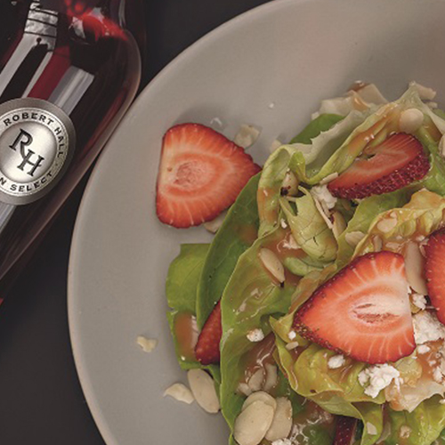 Strawberry Salad and Rose