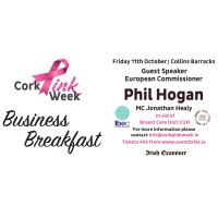 Cork Pink Week Business Breakfast with EU Commissioner Phil Hogan