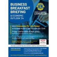 Kinsale Lions Club - Breakfast & Budget Briefing with Economist Jim Power supporting CUH Charity