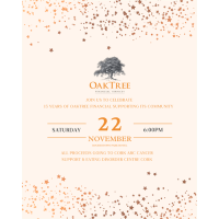 Oaktree Financial 15 year Gala, All proceeds to Cork ARC Cancer Support House and Eating Disorder Centre Cork