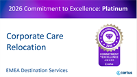 Corporate Care Relocation Ireland Wins Cartus Platinum Award 2026 