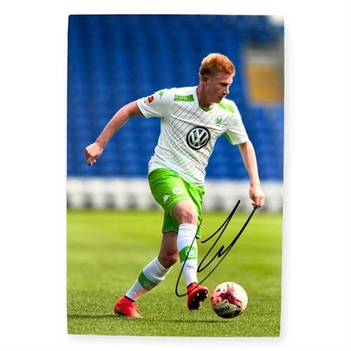 Kevin De Bruyne Signed Wolfsburg Photograph