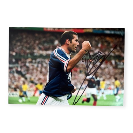 Zinedine Zidane Signed France Photograph