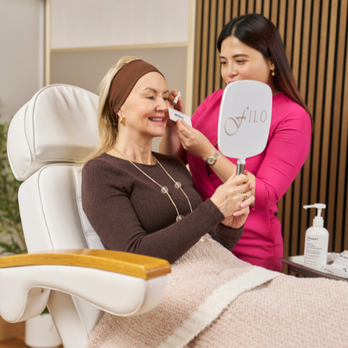 The moment we care about most: when you see your own skin improving, honestly and gradually. Real client results, built over a considered course — individual results vary, and we'll always tell you what to expect.