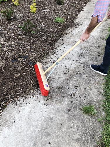 Red Synethetic Yard Brush