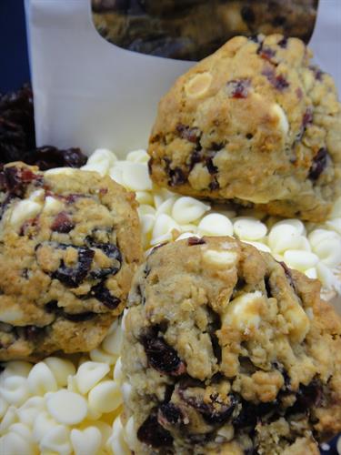 Oatmeal Cookie with Cranberries and White Chocolate chips