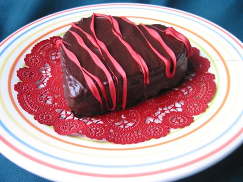 Valentine's Day Double Chocolate Ganache Brownie