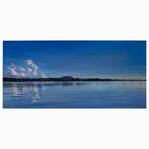 Sostenuto. Oil painting of Safety Harbor from Old Tampa Bay