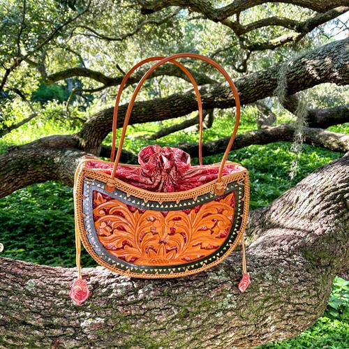 Floral Basket Bag