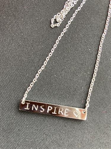 Stainless steel bar necklace customizable