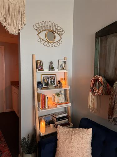 Come to your session early for reading or journaling in our cozy reading nook