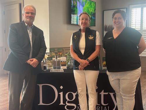 Manager Chris, Senator Lisa & Director Amber at the Grief Awareness Open House 8/30/2025 Manager Chris, Senator Lisa & Director Amber at the Grief Awareness Open House 8/30/2025