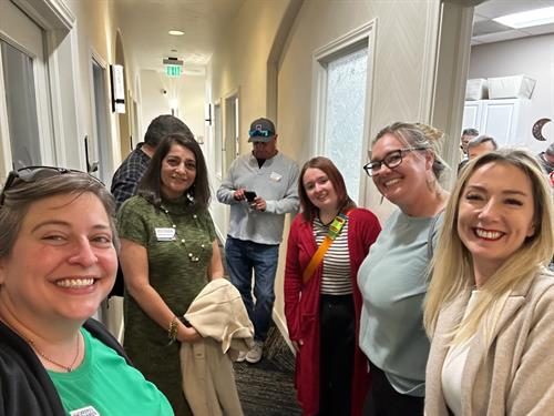 Arcana Med Spa ribbon cutting with some great chamber: staff, members and ambassadors