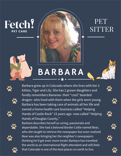 Barbara- Fetch Sitter