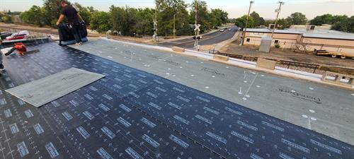 Flat roof install