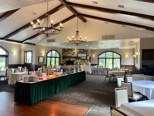 Banquet Room set up for a Whiskey Tasting Night