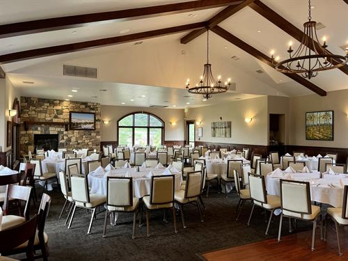 Banquet Room set up for a private party July 2025