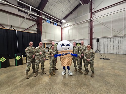 Scoopie with the U.S. Army Rock Band at the Touch-a-Truck event!
