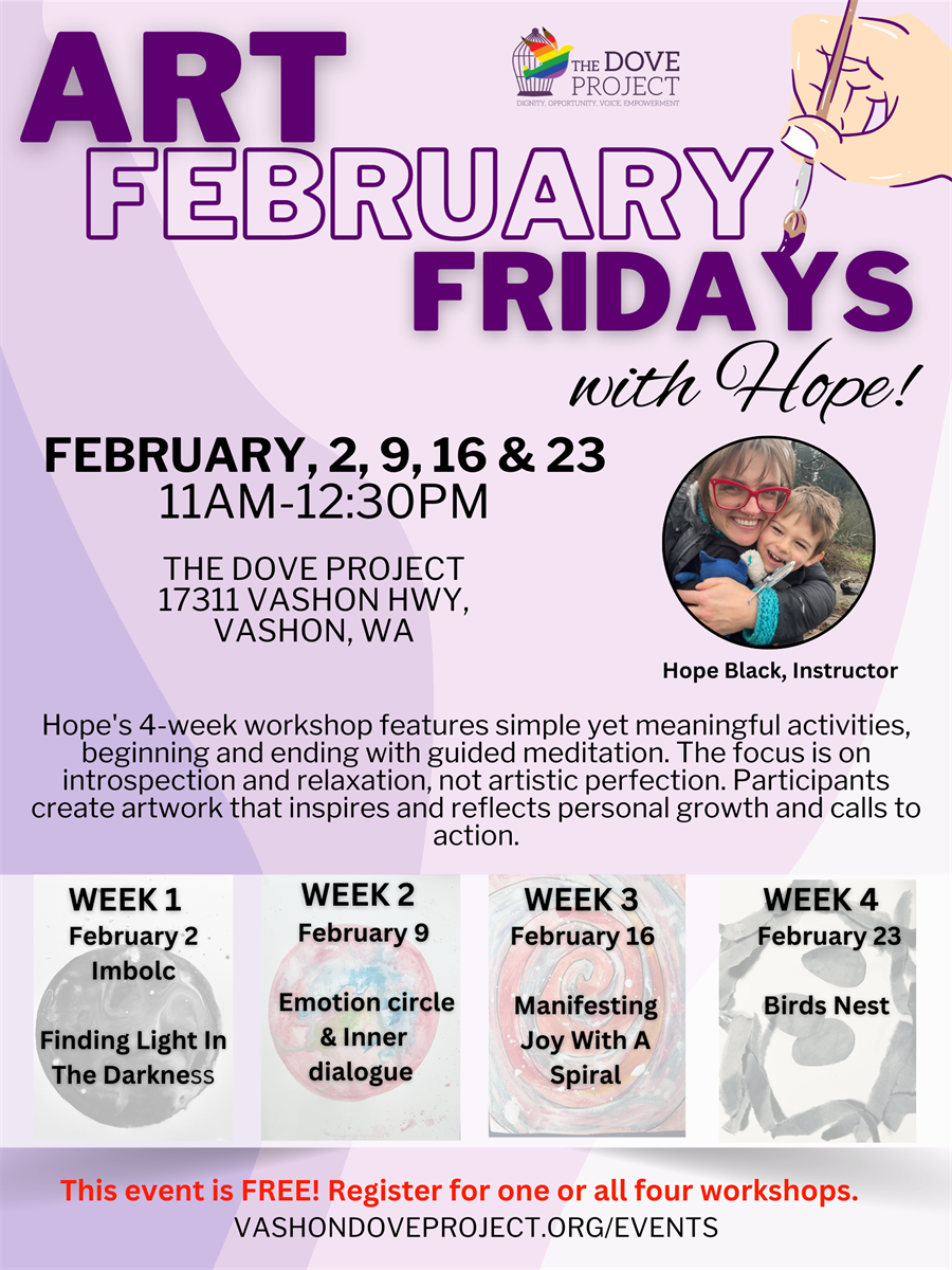 February Fridays! Art with Hope Black, Self Care, Self Healing