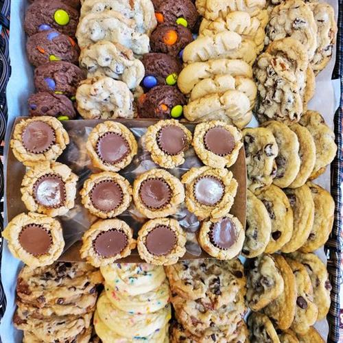 Large assortment of cookies