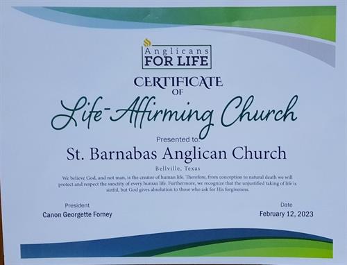 Anglicans for Life Affirming Church
