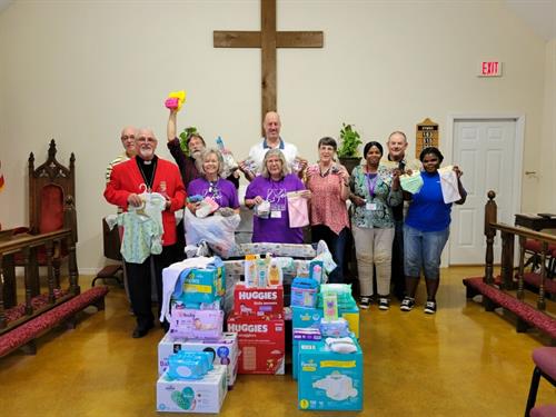 Anglicans for Life World's Largest Babyshower.  Donations were collected for two months and donated to the Sealy Pregnancy Resource Center.