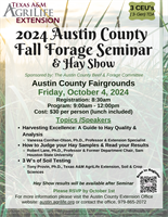 2024 Austin County Hay Show & Fall Forage Seminar