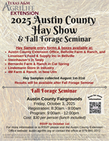 2025 Austin County Hay Show & Fall Forage Seminar