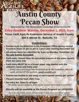 Austin County Pecan Program & Pecan Show Awards
