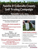 Austin & Colorado County Soil Testing Campaign