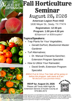 Fall Horticulture Seminar