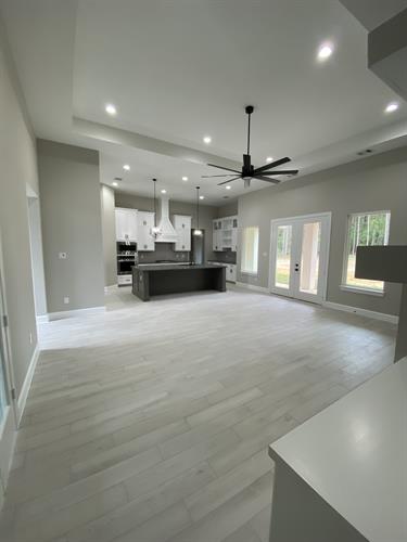 Encino Estates - Dayton - Living Room, Island, & Kitchen