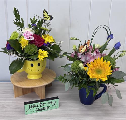 Fresh Flower Mug Arrangements