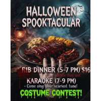 Halloween Spooktacular Rib Dinner/Karaoke/Costume Contest