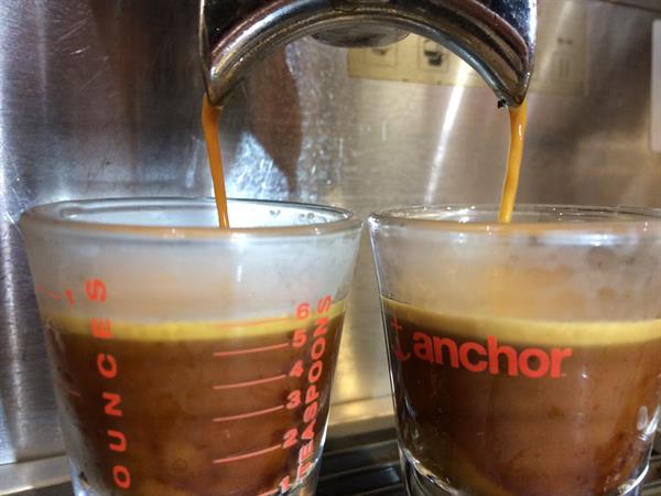 Every shot of espresso is pulled to order